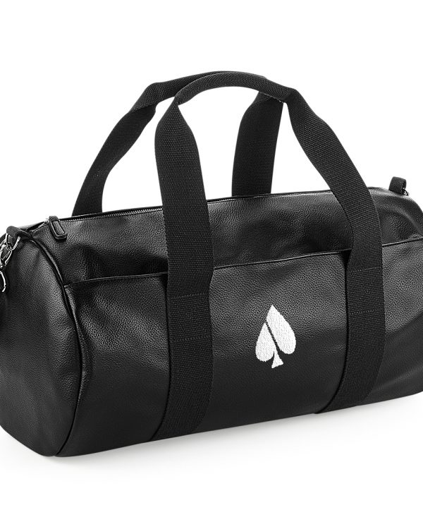 FASH-ACE Faux Leather Barrell Bag