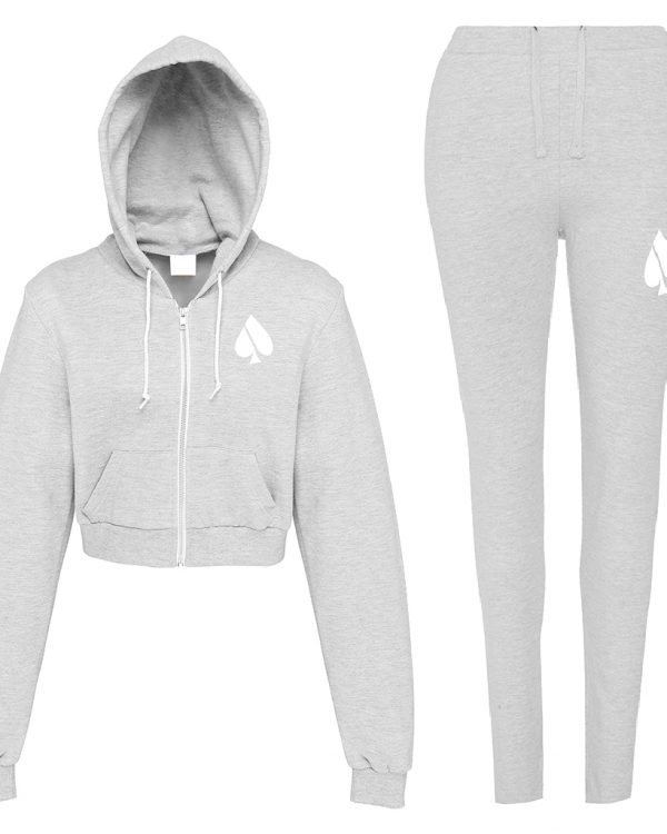 FASH ACE Sporty Tracksuit - Woman (Tapered Bottom / Cropped Zoodies Top) - Image 2