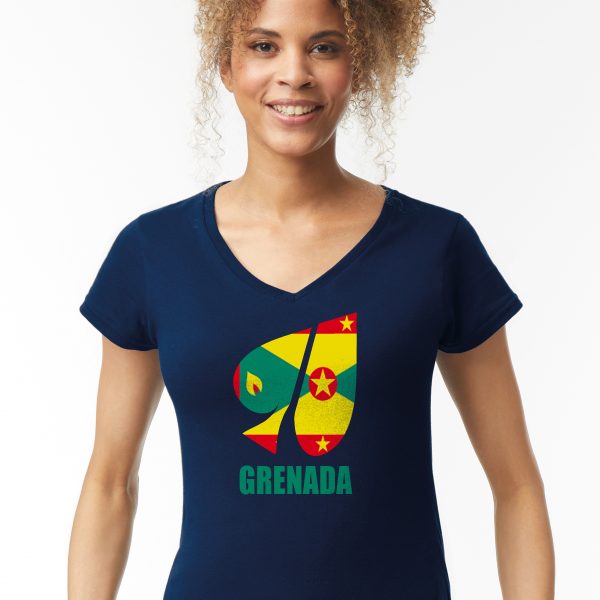 FASH ACE FLAGS Personalised V-Neck T-Shirts (Women)