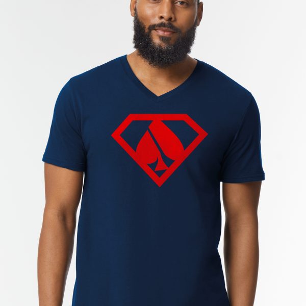 FASH ACE SUPER-ACE Personalised V Neck T-Shirts (Men)